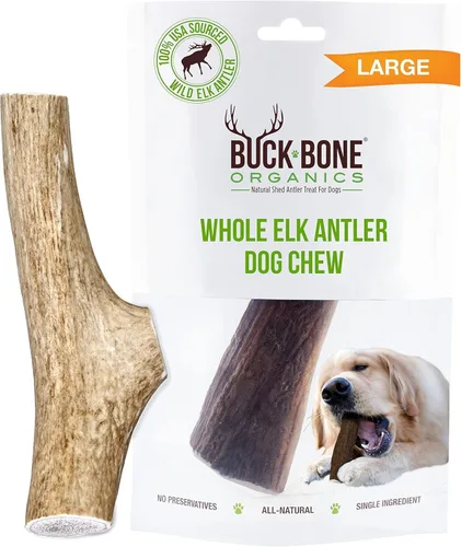 Vista 7 de Buck Bone Organics - Masticables de astas de alce para perros, duraderos, para masticadores agresivos, completamente natural, sin conservantes