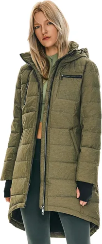 Vista 27 de Orolay - Chaqueta de plumón para mujer, abrigo de longitud media