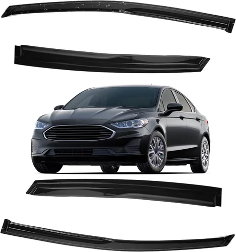 Vista 52 de Viseras para ventanas para Mazda 3 Sedán 4 puertas 2004 2005 2006 2007 2008 2009 estilo JDM Mugen, deflector de viento, protector solar y de lluvia
