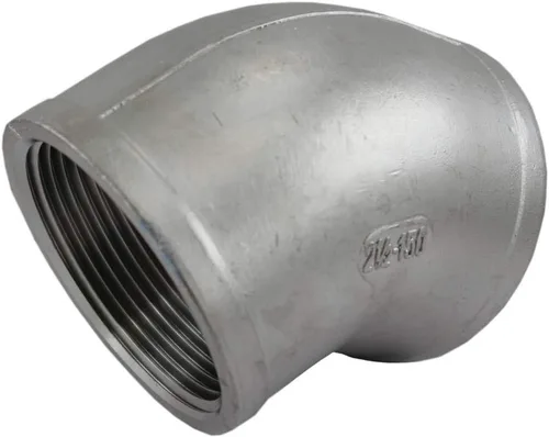 Vista 10 de Duda Energy 45° Codo 1/2" Hembra NPT Instalación de tubería de acero inoxidable 0,5