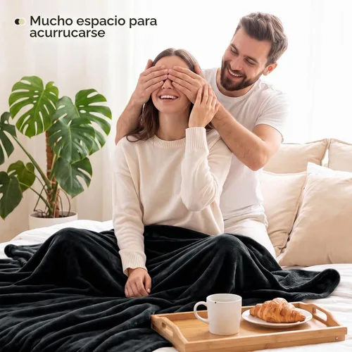 Vista 6 de Utopia Bedding Manta de forro polar negro, tamaño individual, ligera, mullida, suave, antiestática de microfibra (60 x 80 pulgadas)