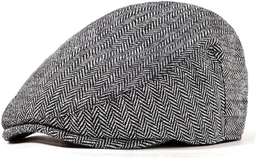 Vista 3 de Hombres Ivy Gatsby Newsboy Cap - Classic Wool Blend Tweed Flat Cap Cabbie Hat Hombres