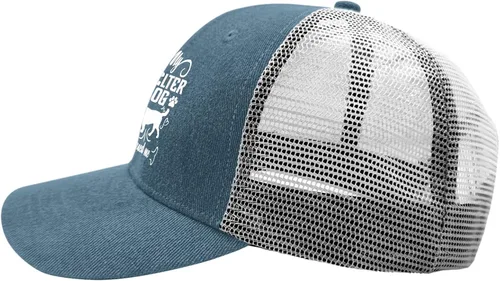 Vista 3 de devor Baseball Cap My shelter Dog Rescued me Baseball Cap, Funny Hat for Men