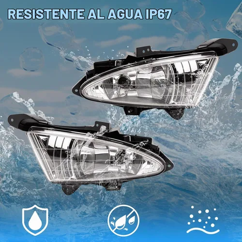 Vista 4 de Luces antiniebla adecuadas para 2007-2010 Hyundai Elantra/Avante, lámparas de conducción para parachoques, luces antiniebla, lado del conductor