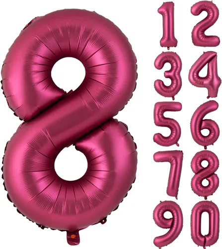 Vista 92 de Globos gigantes de helio de aluminio de 40 pulgadas, color negro, globos digitales grandes del número 0 para decoración de fiesta de cumpleaños