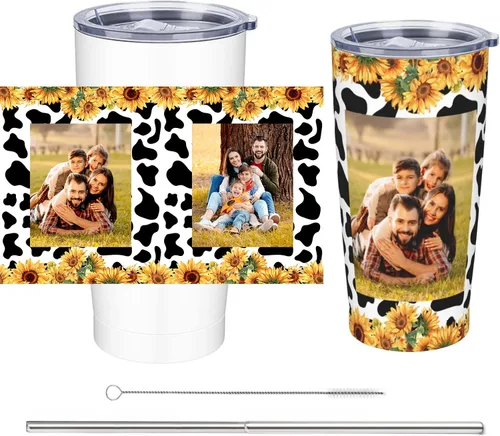 Vista 12 de Vaso con nombre y foto personalizable, regalos para hombres y mujeres, taza de viaje aislada de acero inoxidable de 20 onzas, vasos personalizados