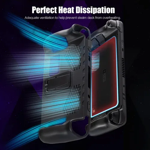 Vista 6 de Funda protectora con soporte para cubierta de vapor, funda de TPU suave y cubierta de vapor, protección completa para accesorios de cubierta