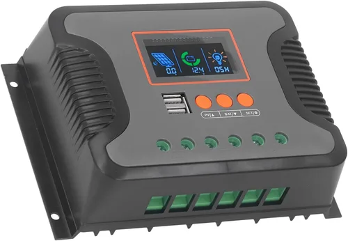 Vista 7 de PWM Controlador de carga solar, 60A 12V 24V 36V 48V 2 Puerto USB Pantalla LCD ajustable AGM Gel Inundado Batería de Litio.