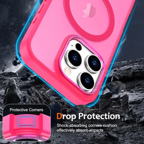Vista 787 de Anuck - Funda magnética para iPhone 11 compatible con MagSafe, carcasa trasera mate translúcida dura, borde de TPU, delgada, resistente a impactos