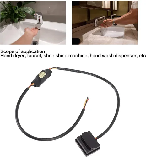 Vista 7 de Sensor de reflexión de grifo con sensor de movimiento infrarrojo inteligente para pulidor de zapatos, lámpara de espejo frontal DC12V