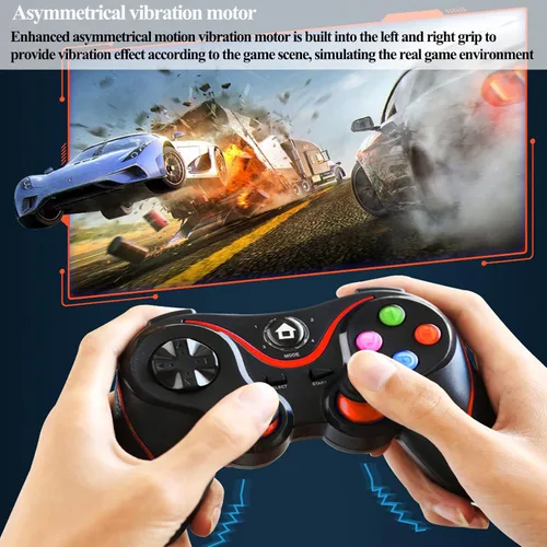 Vista 5 de V8 Wireless Game Controller for Windows 7810 PCiPhoneAndroid PS3, Dual Shock USB Bluetooth Mobile Phone Gamepad Joystick for IOS