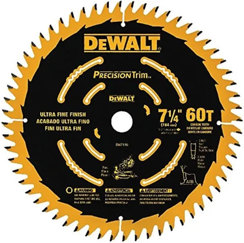 Vista 3 de DEWALT DW7112PT DEWALT DW7112PT 24T Hoja de sierra ingletadora con corte de precisión, 7-1/4 pulgadas