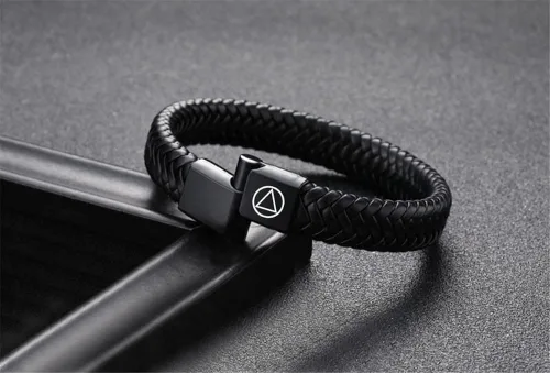 Vista 3 de ForeverWill Pulsera ajustable de silicona sobriedad, pulsera de recuperación de adicciones AA AF Alchohol personalizada para hombres, mujeres