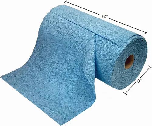 Vista 4 de Eurow Rollo de paño de microfibra para desgarro, alternativa a la toalla de papel reutilizable, lavable hasta 50 veces, sin pelusas, sin rayas