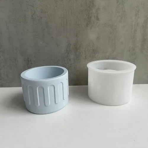Vista 3 de Molde de silicona para macetas de concreto, molde de silicona para suculentas, molde de fundición de resina para macetas suculentas de bricolaje