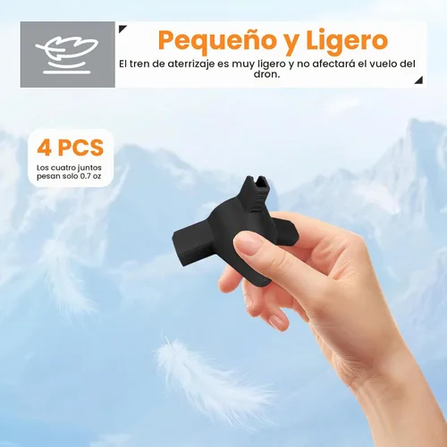 Vista 5 de Tren de aterrizaje para dron DJI Avata 360, piernas extendidas de aumento de altura, soporte protector antiarañazos, soporte de trípode