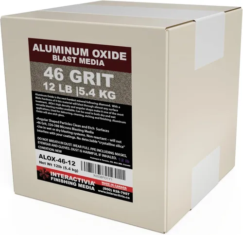 Vista 13 de Óxido de Aluminio #16 – 12 LBS – Medio de Chorro de Arena Premium Grueso de Larga Duración, Arena para Chorreadora de Alta Fuerza Abrasiva