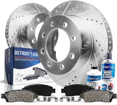 Vista 18 de Detroit Axle - Kit de freno delantero para Ford 2000-2005 Excursion 1999-2004 F-250 F-350 Super Duty Pinza de freno de disco con soporte Pastillas