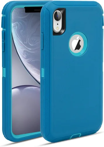 Vista 15 de MAXCURY Funda para iPhone XR, funda protectora de cuerpo completo resistente con absorción de golpes para iPhone 10R, parachoques de PC duro +
