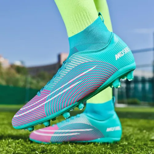 Vista 2 de Zapatos de fútbol para hombre, zapatos deportivos de fútbol para entrenamiento al aire libre e interiores, tacos FGAG Youth Professional Spikes