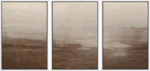 Vista 105 de SIGNWIN Lienzo enmarcado para pared, juego de arte tranquilo con reflejo de lago, acuarela, montaña y agua, ilustraciones modernas, arte abstracto