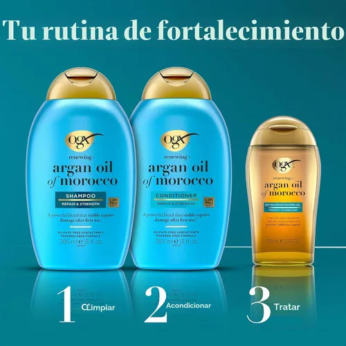 Vista 3 de OGX Aceite de argán renovador + aceite de argán de Marruecos extra