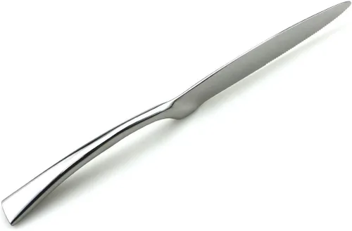 Vista 5 de JASHII Juego de cubiertos de acero inoxidable 18/10 de 20 piezas de plata pulida con espejo, cuchillo de cena, tenedor de ensalada, cuchara
