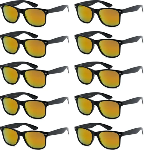Vista 12 de Paquete de 10 lentes de sol a granel con protección UV para Bandera Americana Humo
