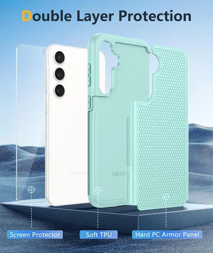 Vista 463 de FNTCASE Funda para iPhone 17 Pro: Fundas delgadas translúcidas de color azul claro compatibles con MagSafe, protección completa de la cámara