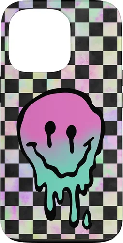 Vista 10 de Blah Drippy Pink Teal Y2K Graphic Case for iPhone 17