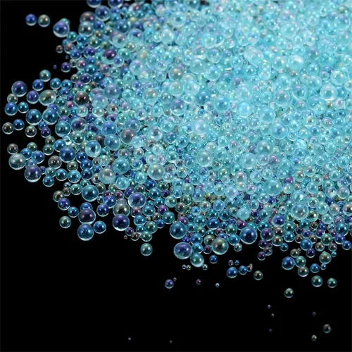 Vista 10 de Mini bolas de cristal de 0.4 a 0.118 in, relleno de resina epoxi para bricolaje, moldes de silicona, rellenos de decoración de arte de uñas