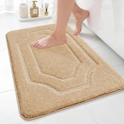 Vista 18 de BEQHAUSE Alfombra de Baño-Antideslizante-Tapete de Baño-Suave y Absorbente-Tapete de Ducha-Tapetes de Baño de Poliéster para Baño Lavables a Máquina
