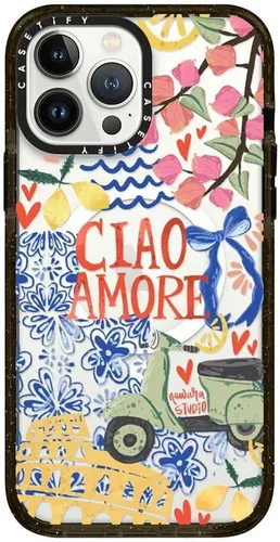 Vista 330 de CASETiFY Funda Impact para iPhone 13 [Protección contra caídas de grado militar 4X de 8.2 pies/Compatible con Magsafe] - #1 Mom - Transparente