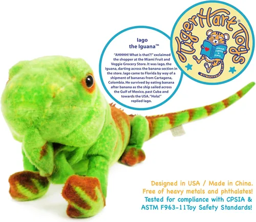 Vista 2 de TigerHart Iago The Iguana - Peluche de 29 pulgadas