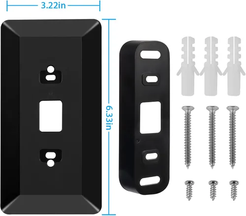 Vista 6 de HOLACA Placa de pared con soporte de cuña en ángulo izquierdo/derecho de 35 grados para timbre de video Blink (2021-1.ª generación)