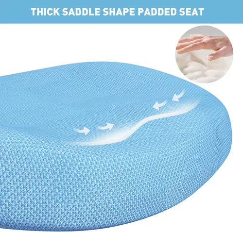 Vista 7 de Silla de escritorio para niños, altura y profundidad del asiento, silla de estudio ajustable con giro de 360°, ruedas de freno para sentarse