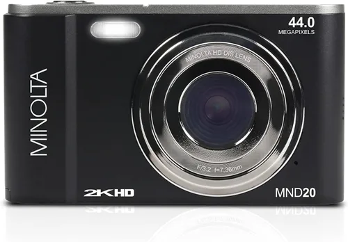 Vista 6 de Minolta Cámara digital MND20 de 44 MP - Video Ultra HD de 2.7K, zoom digital 16X, estabilización antivibración, lapso de tiempo, detección facial