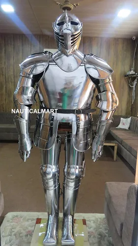 Vista 2 de NauticalMart Traje completo de armadura de caballero medieval totalmente usable traje de armadura coleccionable Halloween
