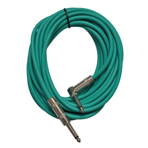 Vista 6 de Seismic Audio SAGC20R-Cable de guitarra de ángulo recto a recto negro negro de 20 pies Amarillo