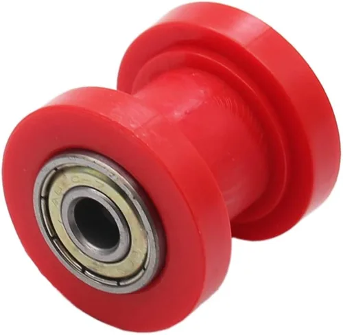 Vista 4 de Polea guía tensor de rodillo de cadena para Dirt Pit Mini Bike Motocicleta ATV Off Road (0.315 in, rojo)