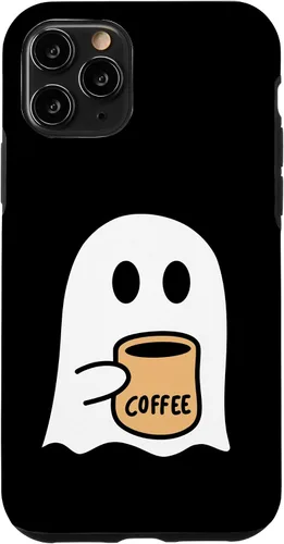 Vista 27 de iPhone 16 Spooky Fall Ghost Coffee Lovers Costume Case