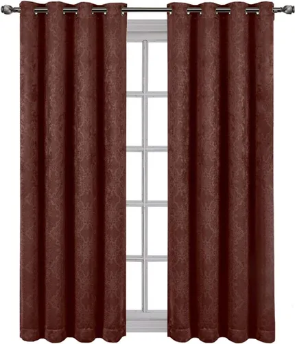 Vista 7 de Royal Hotel Bedding Bella - Paneles de cortina opacas con ojales, color beige, 2 paneles, 52 x 63 pulgadas cada uno