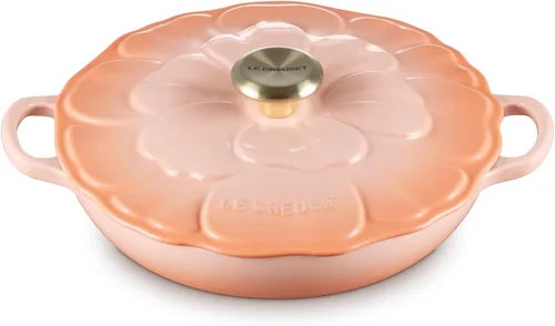 Vista 10 de Le Creuset Estofador de pétalos de hierro fundido esmaltado, 2.25 cuartos de galón., Blanco