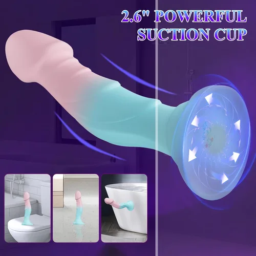 Vista 5 de Consolador de juguetes sexuales para mujer, consolador realista de silicona de 7.5 pulgadas con ventosa para mujeres, vagina, sexo anal, 9