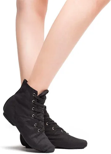 Vista 3 de MSMAX Zapatos de botas de jazz para mujer, zapatos de personaje para mujer, botines para hombre