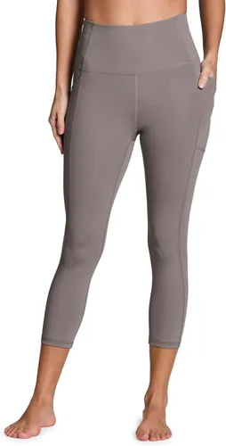 Vista 19 de RBX Leggings activos de cintura alta a prueba de sentadillas hasta el tobillo para mujer, leggings de yoga 7/8 con bolsillos 7/8 rojo polvoriento