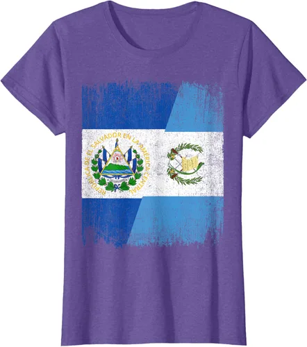 Vista 20 de Camiseta Half El Salvador Bandera de Guatemala con raíces guatemaltecas