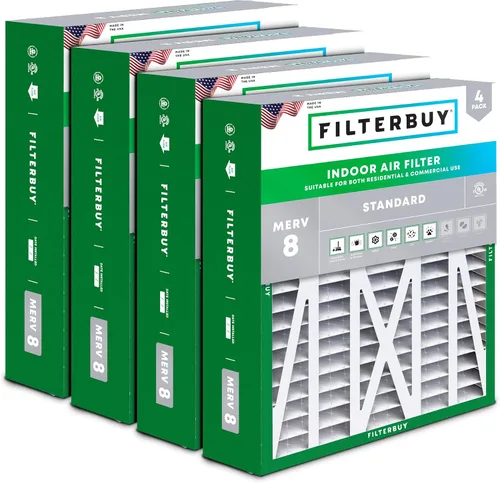 Vista 27 de Filterbuy Filtro de aire MERV 8 Essential Dust & Allergy Defense de 10 x 17 x 2 pulgadas (paquete de 4), filtros exteriores plisados electrostáticos