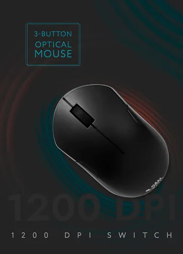 Vista 5 de mouse silencioso inalámbrico, reducción de ruido del 90% (Baterías Incluidas), Negro