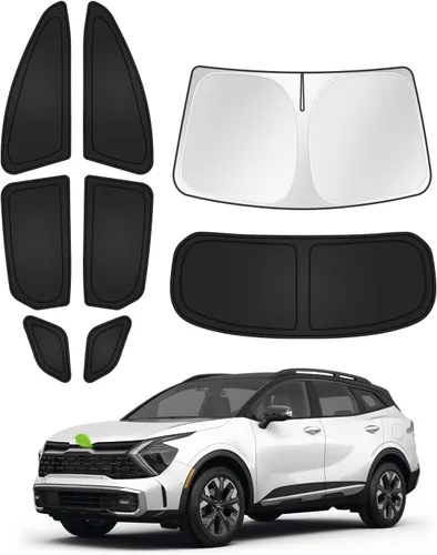 Vista 28 de Canvcle Parasol para parabrisas para Tesla modelo Y/3 2017-2025 2026 (compatible con modelos 2025 Y Juniper/2024 Modelo 3 Highland), parasol grueso